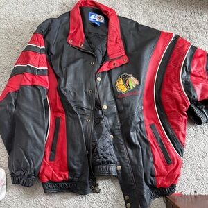 STARTER Black and Red Varsity Jacket vintage